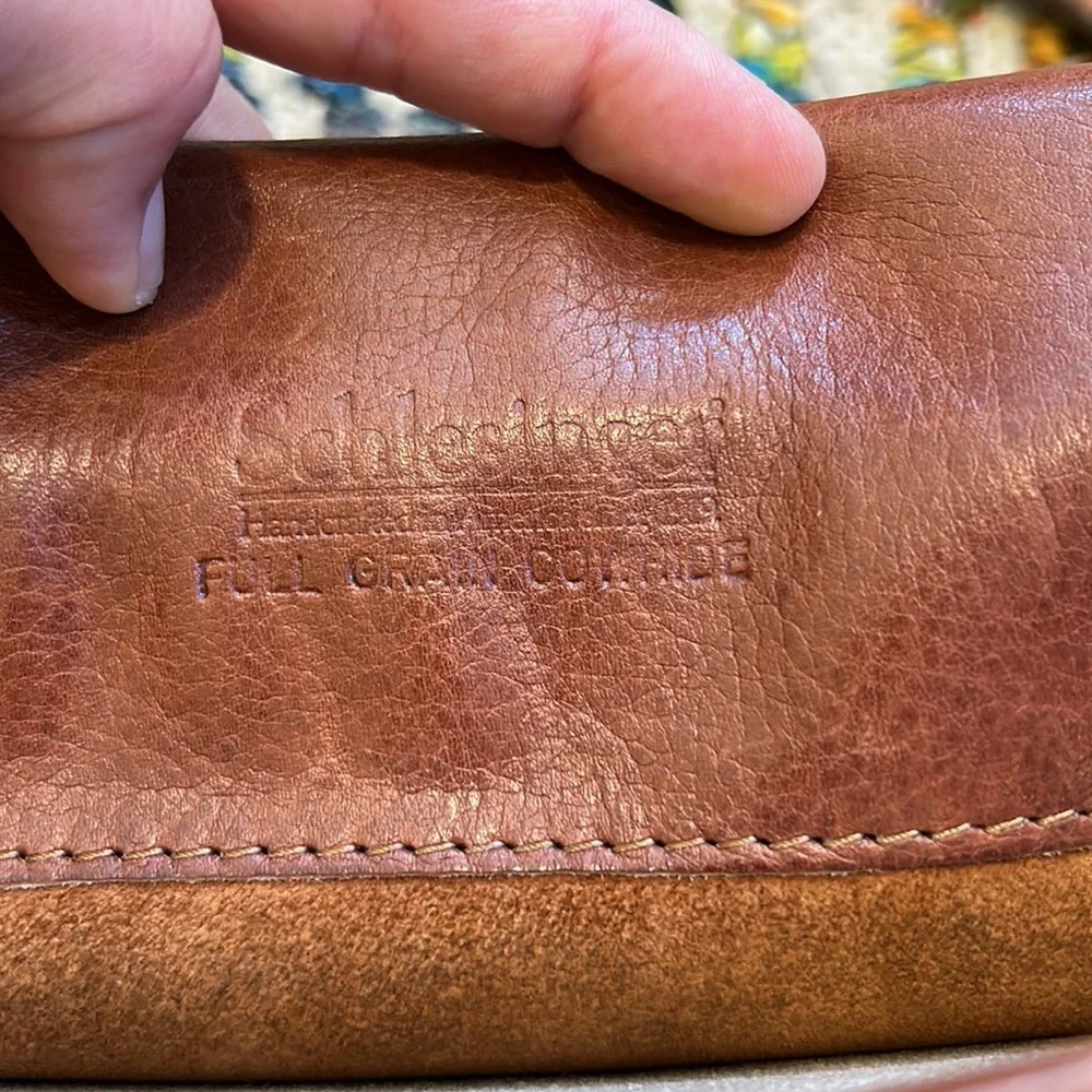 Schlesinger Brothers vintage leather briefcase